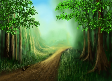 470x338 Dirt Road By Wholeo1971 (Landscapes Drawing)