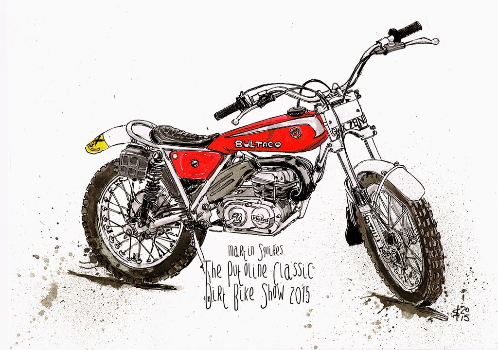 1024x720 Martin Squires Automotive Illustration Pluoline Classic Dirt Bike
