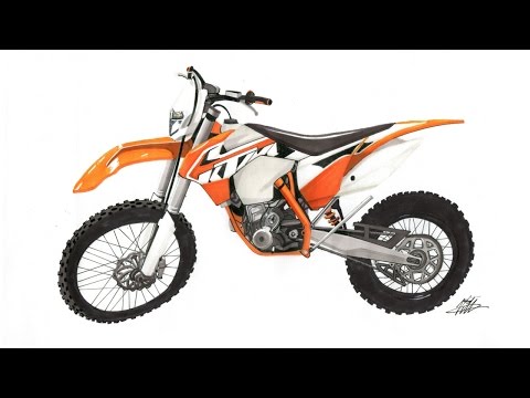 480x360 Realistic Enduro Bike Drawing