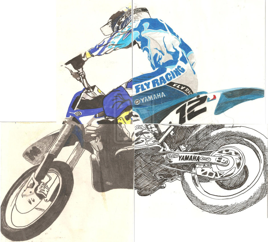 940x850 Dirt bike drawings Dirt Bike Peice By Cuttpie522