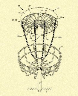 261x320 Disc Golf Goal Target Basket Us Patent Art Print S399 Disc Golf