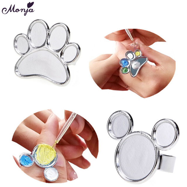 640x640 1pcs Mini Nail Art Metal Finger Ring Palette Dish Acrylic Uv Gel