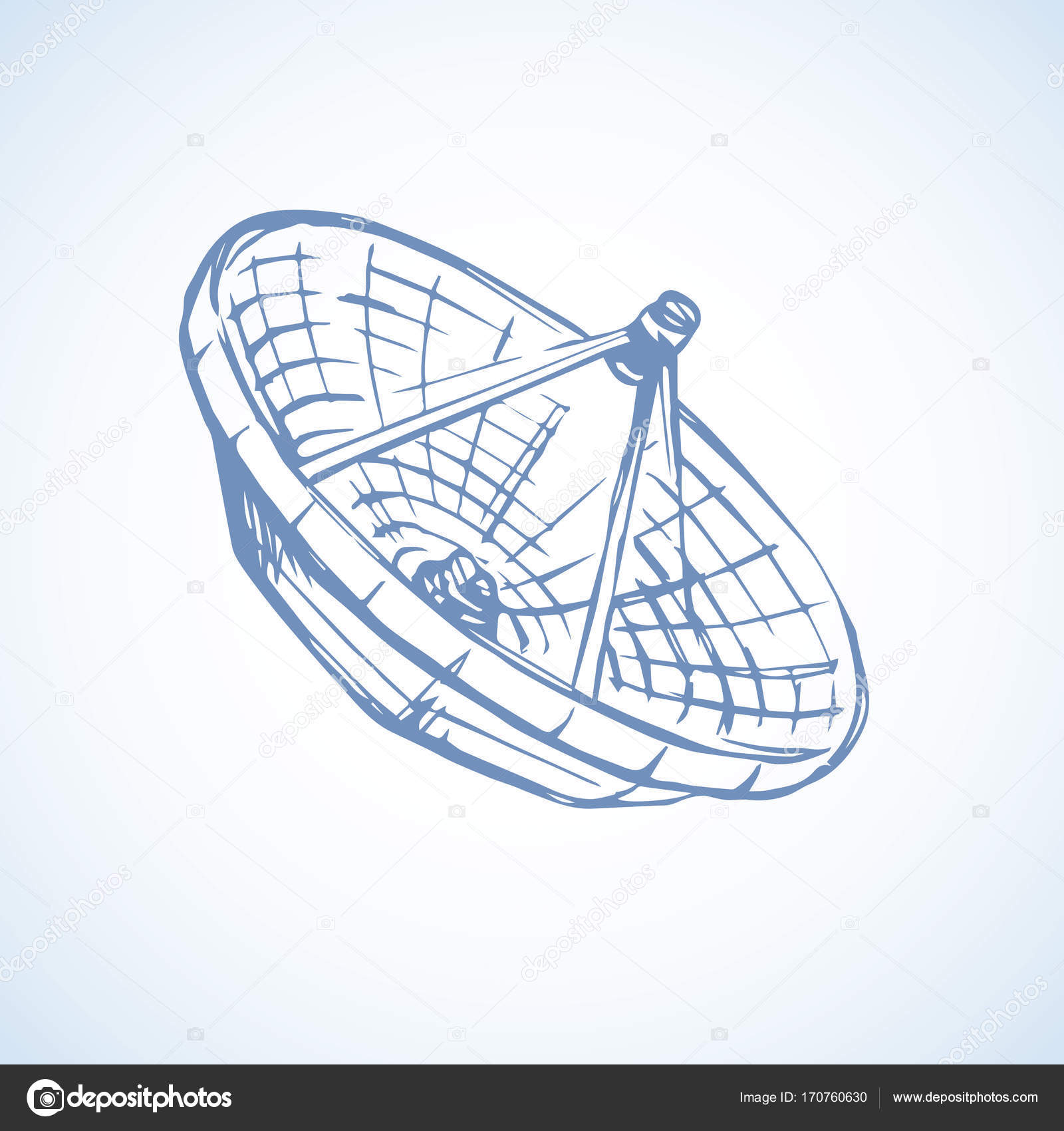 1600x1700 Vector Drawing. Dish Antenna Stock Vector Marinka