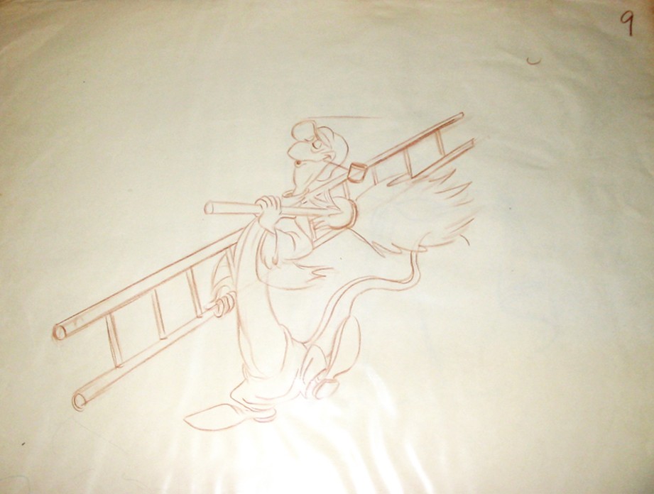 921x696 Original Walt Disney Layout Drawing Of Bill The Lizard From Alice