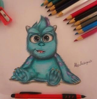 320x326 Art, Blue, Disney, Draw, Drawing