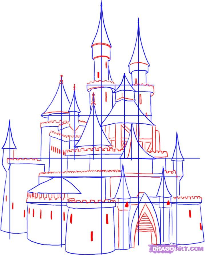 717x892 Step 3 How To Draw A Castle Castles Castles