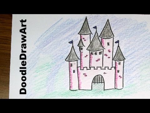 480x360 Drawing How To Draw Cartoon Castle [Hd] Step By Step Drawing