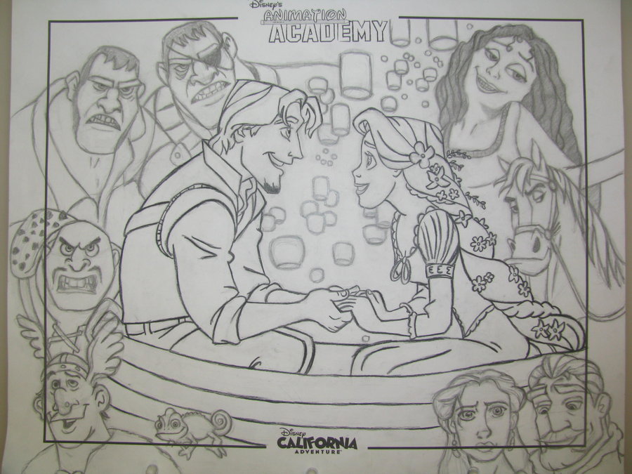 900x675 Disney Collage Tangled By Kateyecooper