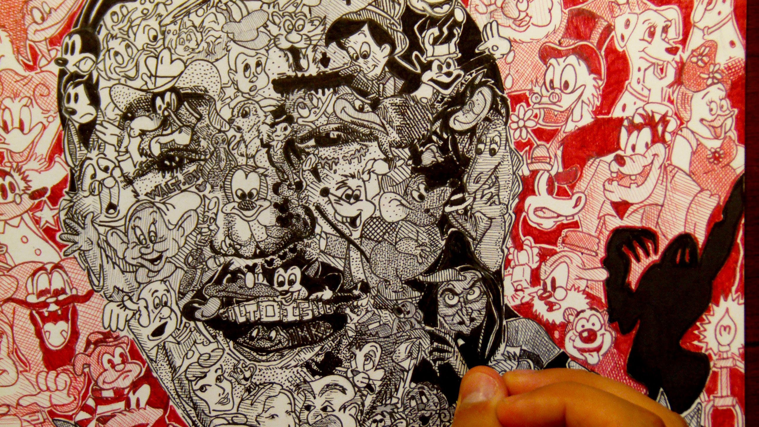 2586x1455 Drawing Walt Disney With Over 100 Disney Characters