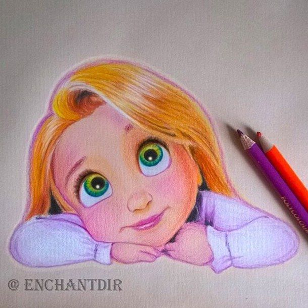 610x610 Art, Colored Pencils, Disney, Drawing, Princess, Rapunzel Art