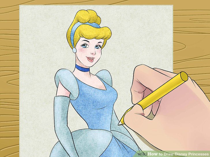 728x546 How To Draw Disney Princesses 14 Steps (With Pictures)
