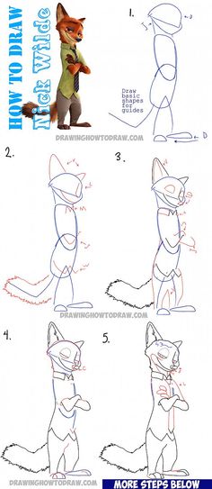 236x543 Learn How To Draw Nick Wilde From Zootopia