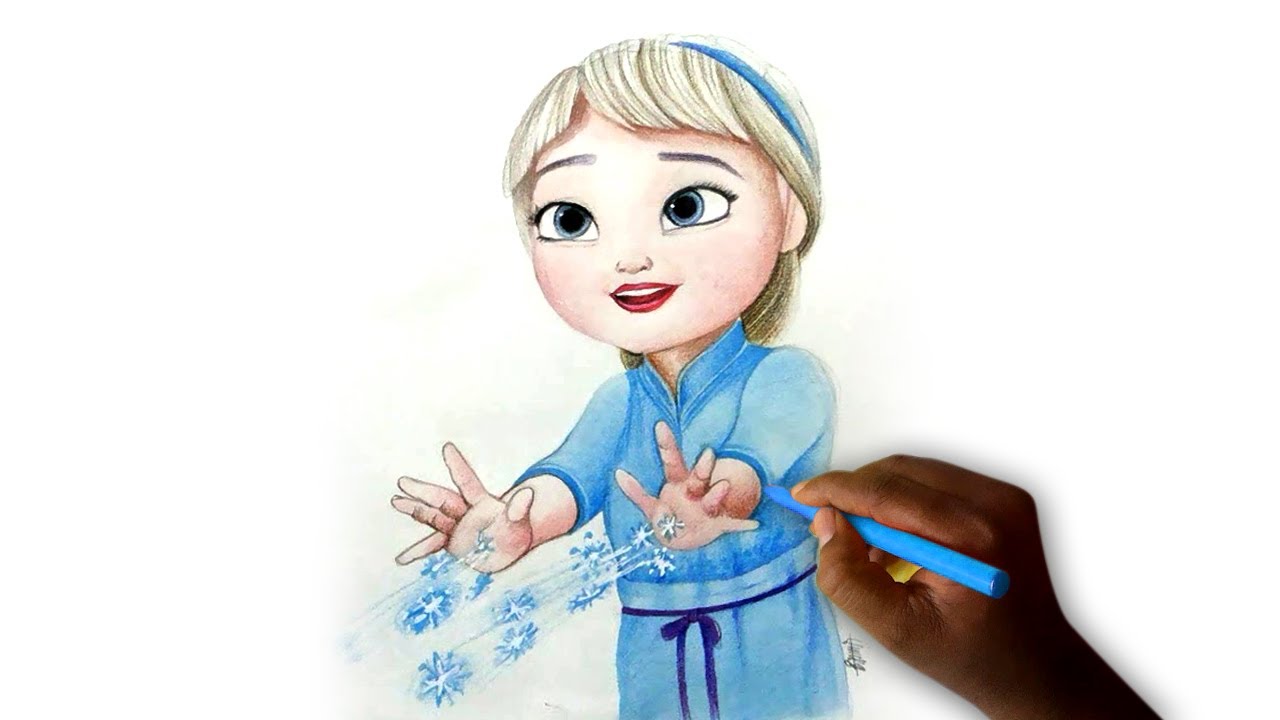 1280x720 How To Draw Elsa (Baby)