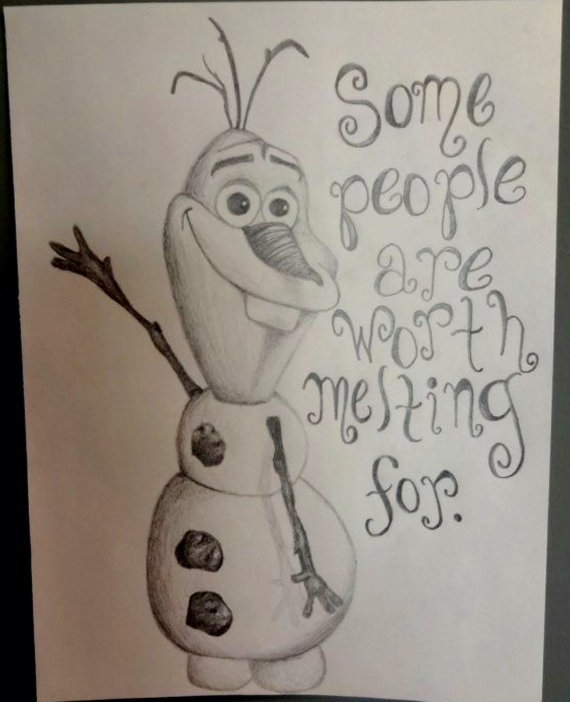 1126x1386 Olaf The Snowman From Disney's Frozen Drawings