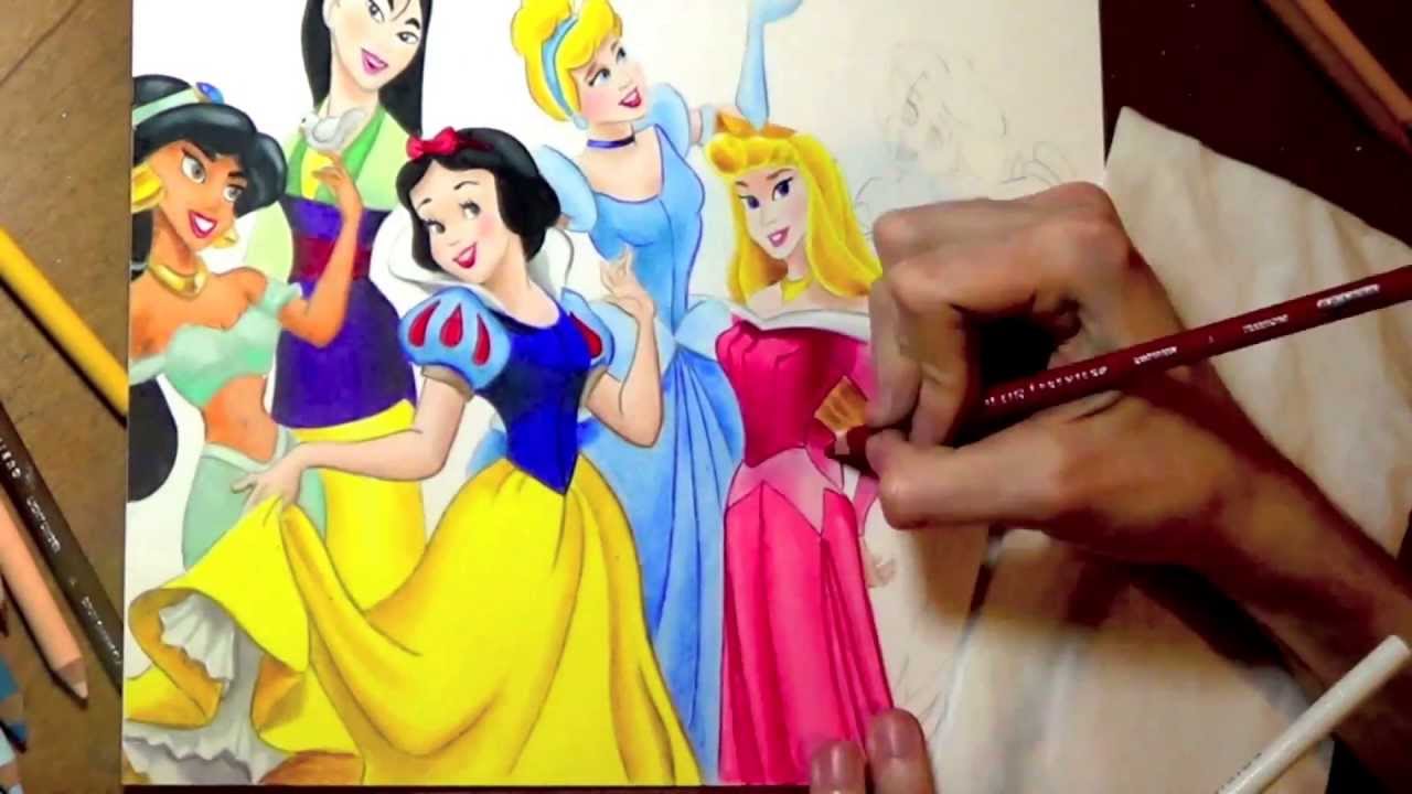 1280x720 Drawing Disney Princesses
