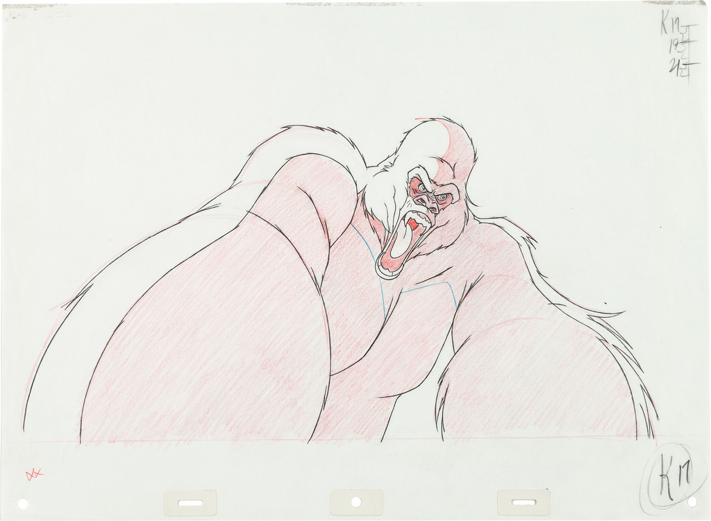 1024x751 Tarzan Kerchak The Gorilla Production Drawing (Walt