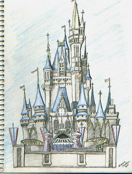 Disney World Castle Drawing at GetDrawings | Free download