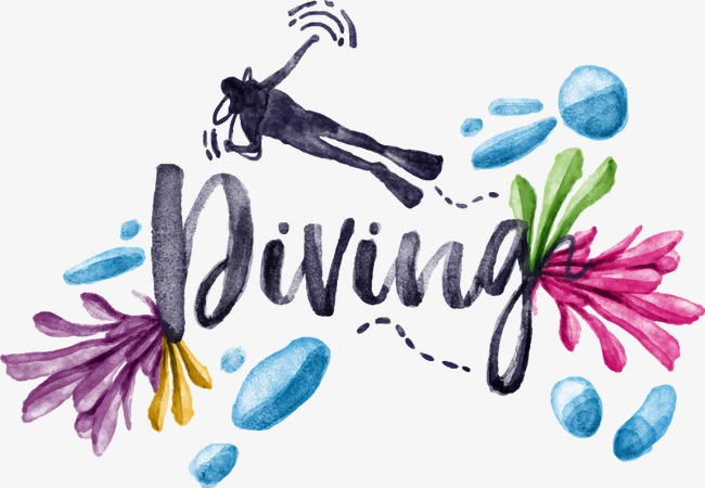 650x450 Drawing Color Diving Element, Watercolor, Color, Diving Png