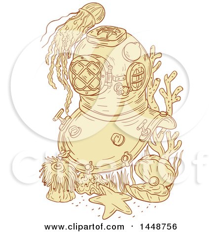 450x470 Royalty Free (Rf) Diving Helmet Clipart, Illustrations, Vector