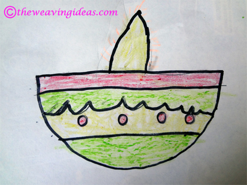 500x375 Diwali Art Teaching Kids To Draw Diya