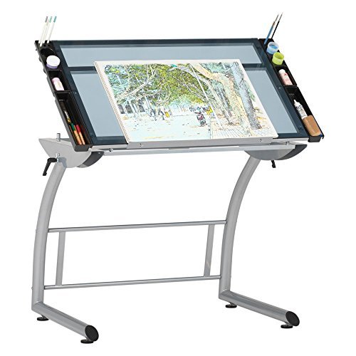 500x500 Studio Designs 10088 Triflex Drawing, Sit Stand Up Adj Desk