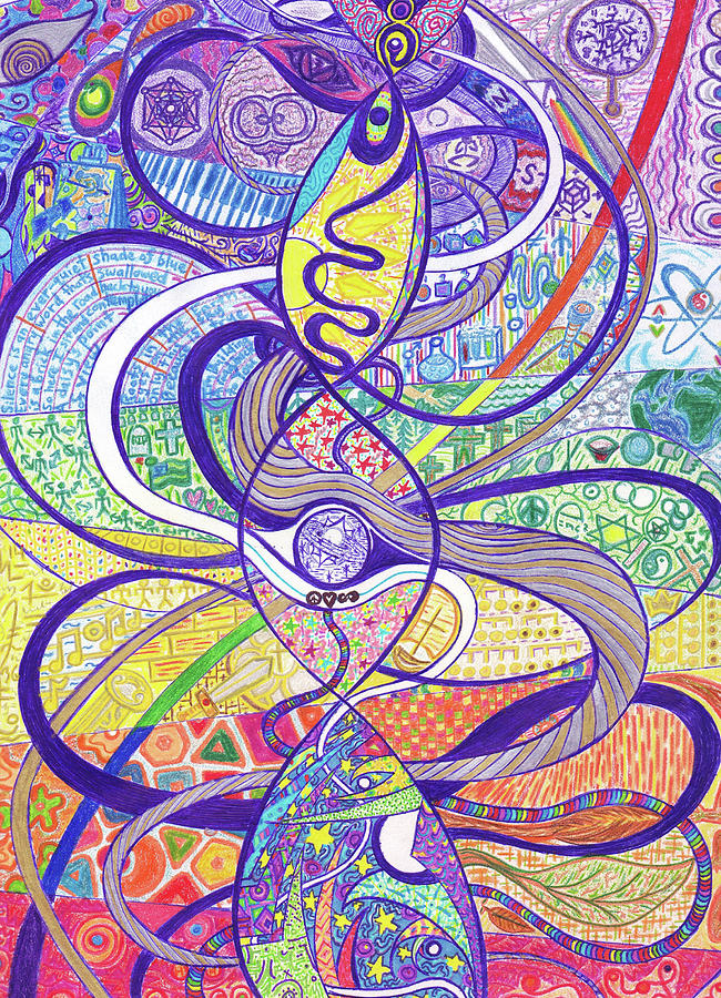 650x900 To See A World In A Dna Strand Drawing By Ty Davila