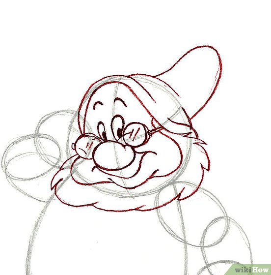 552x559 How To Draw Doc From The Seven Dwarfs 7 Steps (With Pictures)