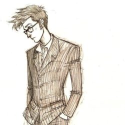 250x250 Tenth Doctor Drawing, Pencil, Sketch, Colorful, Realistic Art