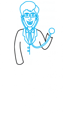 215x382 How To Draw A Doctor, Professions, Occupations, Job, Easy Step By