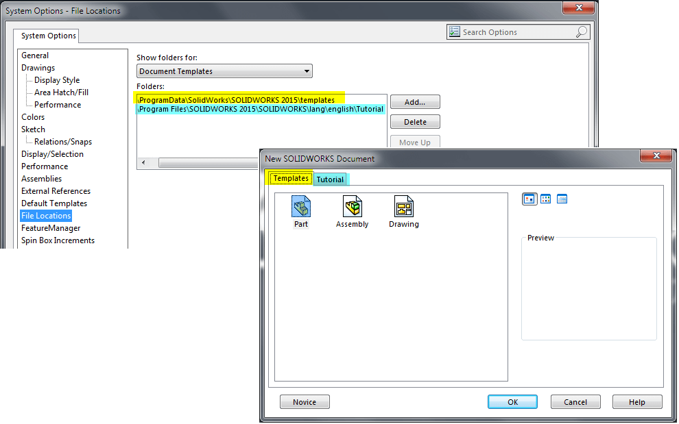 990x619 Solidworks Default Template Location Amp Settings