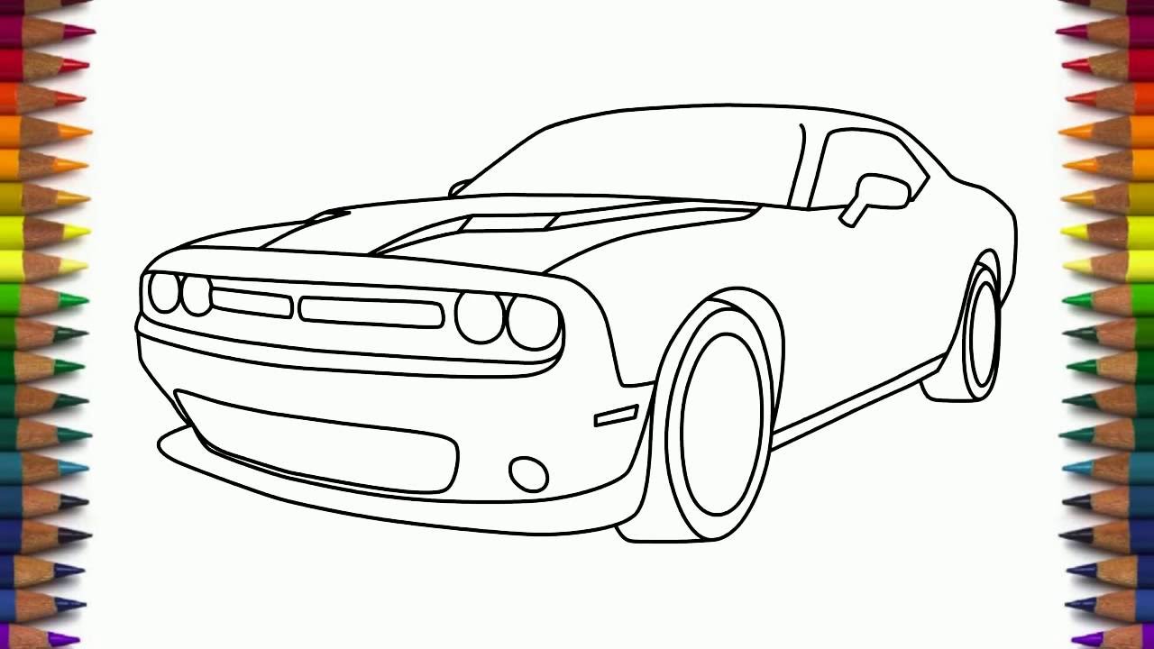 Dodge Challenger Drawing at GetDrawings | Free download