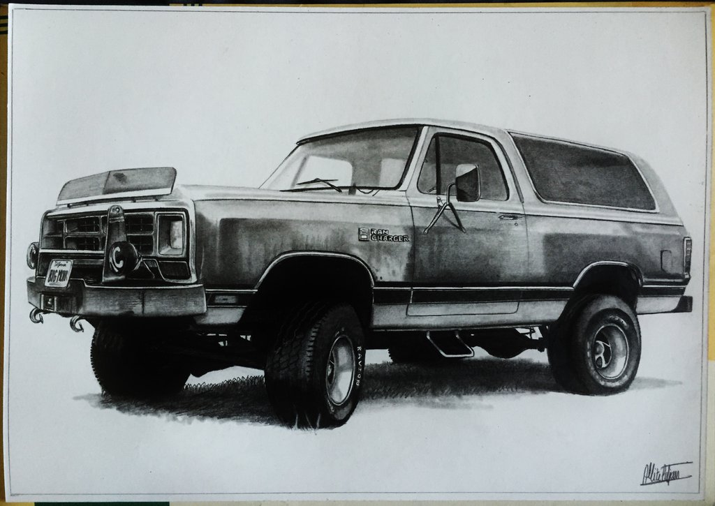 1024x725 Dodge Ram Charger 84' Drawing By Alainmi