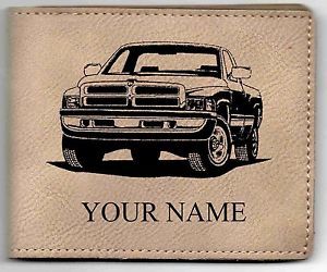 300x250 Dodge Ram Pickup Leather Billfold With Drawing And Your Name On It