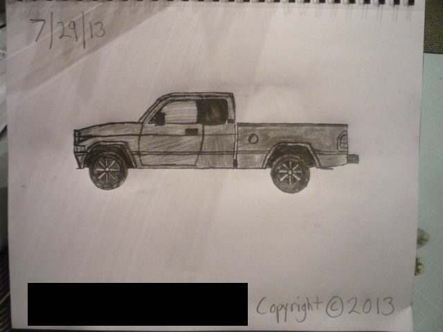 640x480 Sketch Of My Johnny Lightning 1996 Dodge Ram 1500 By Masterpeace23