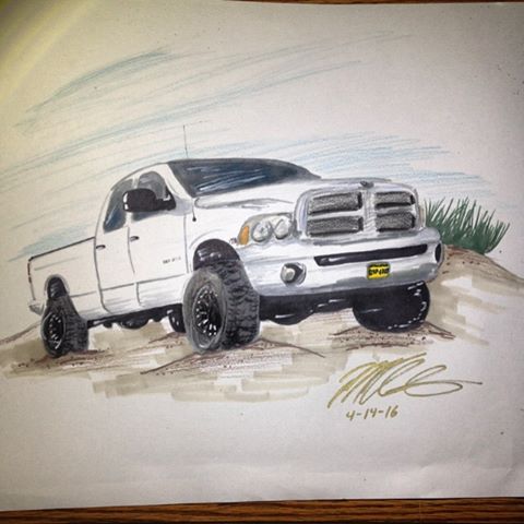 Dodge Truck Drawing at GetDrawings | Free download