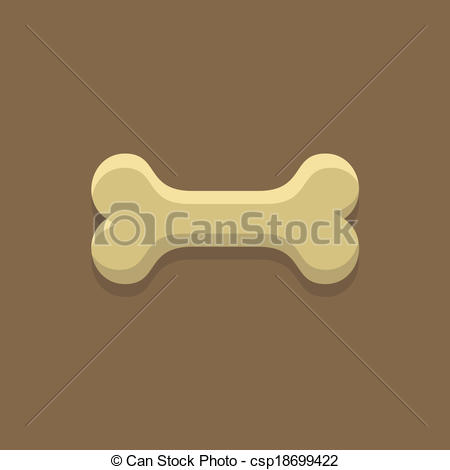 450x470 Dog Bone Cookie. Vector Illustration In Minimalism Style Vector