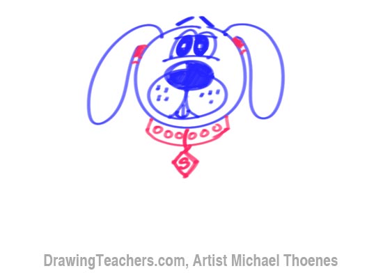 550x392 To Draw A Cartoon Dog Sitting Down