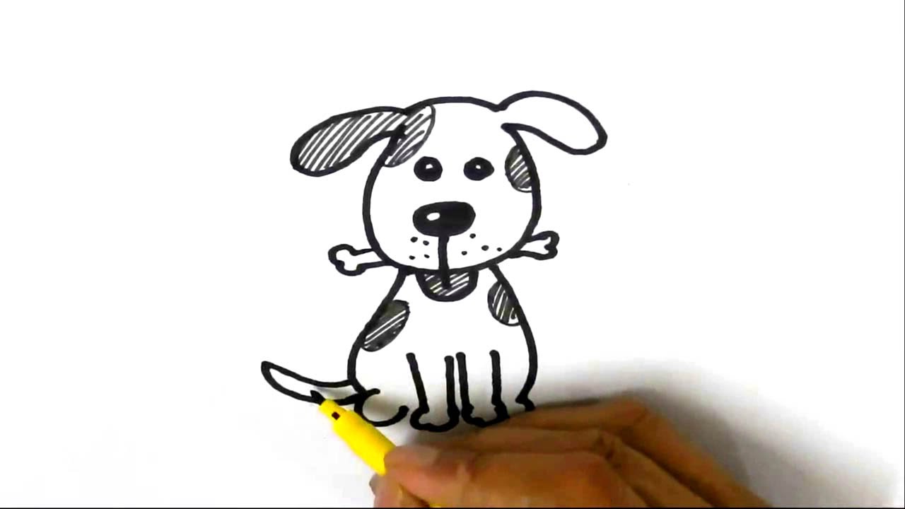 1280x720 How To Draw Cute Dog Step By Step For Children, Kids, Beginners