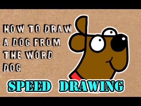 480x360 Speed Draw Dog Face From The Word Dog