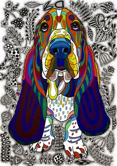 236x333 Free Printable Basset Hound Coloring Page Available For Download