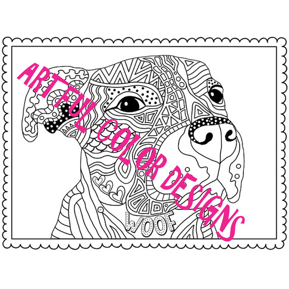 570x570 Pit Bull Dog Coloring Page Printable Download For Dog Lovers