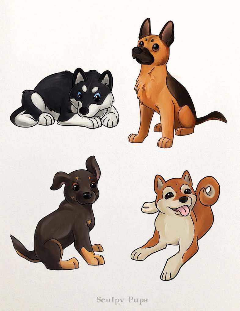 786x1017 Dog Drawings By Sculptedpups