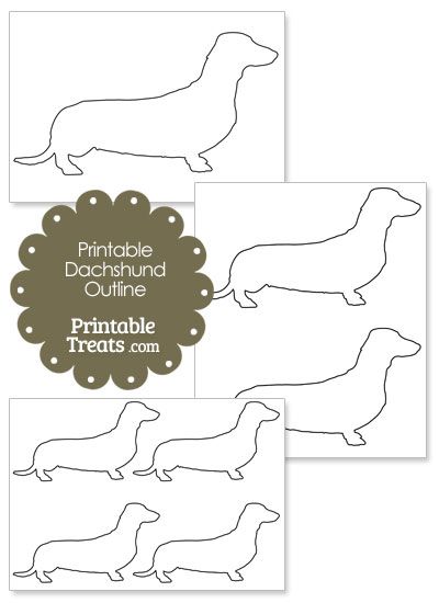 400x550 Printable Dachshund Outline Template
