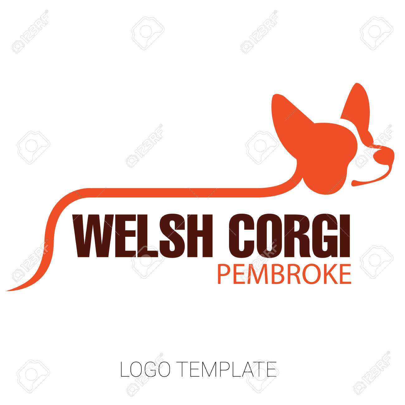 1300x1300 Sign Template With Stylized Vector Drawing Of Head Of Dog Welsh