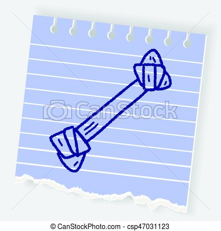 450x470 Doodle Dog Food Bone Vector Illustration