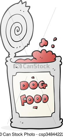 218x470 Freehand Drawn Cartoon Dog Food Vector Illustration