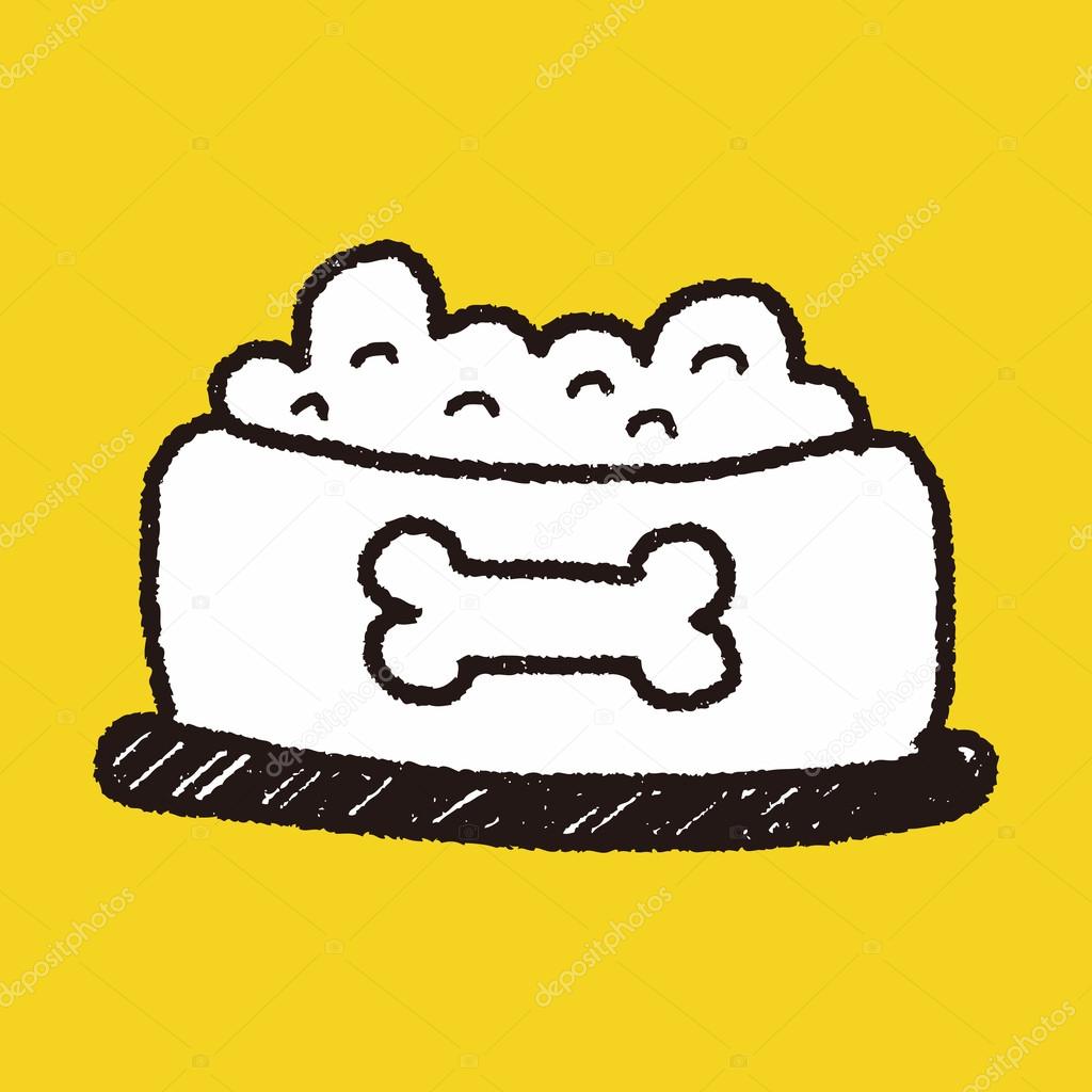 1024x1024 Dog Food Doodle Drawing Stock Vector Hchjjl