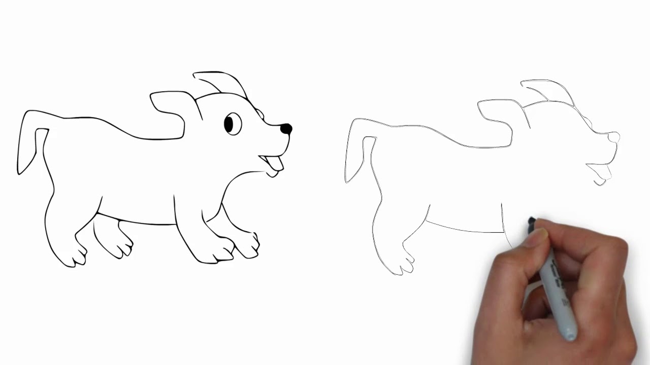 1280x720 Dog For Drawing With Easy Step Mr Painting