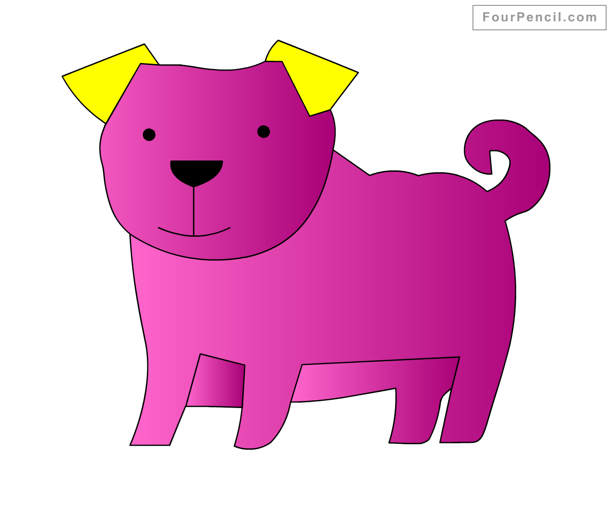 1250x1032 How To Draw Dog For Kids Step By Step Drawing Tutorial, Draw Dog