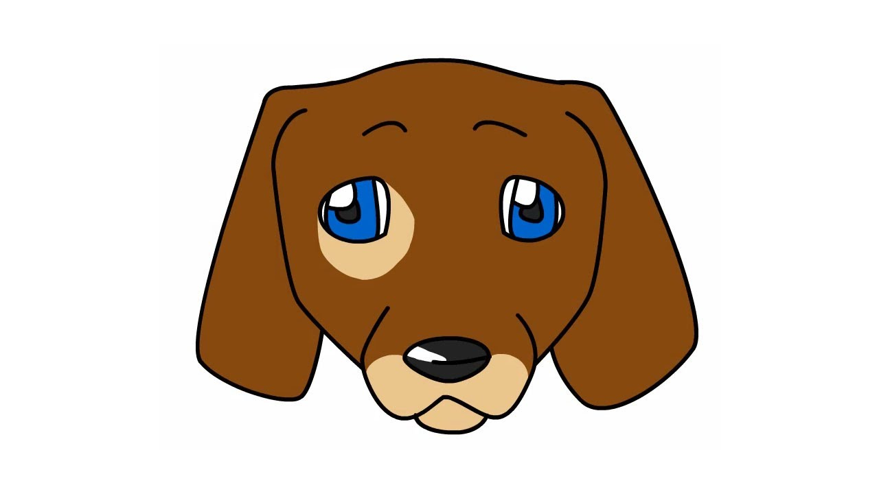 1280x720 Animal Face Drawing Kids Colour Photos How To Draw A Cute Dog Face